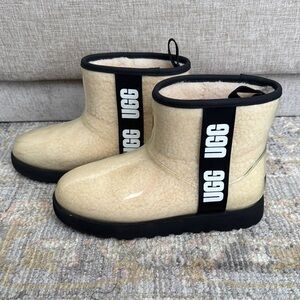 UGG Beige and Black Winter Boots